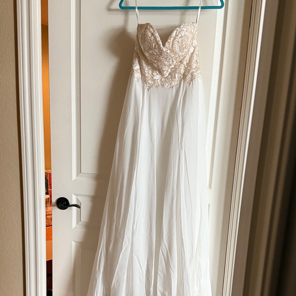 Casablanca Strapless Lace Wedding Dress